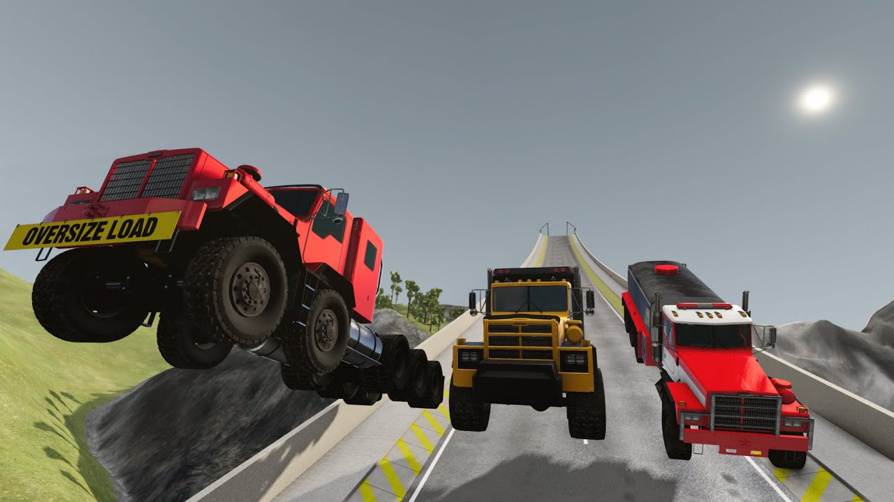 Long Jump Trucks Gavril-B Series - BeamNG Drive, Jump Arena Map