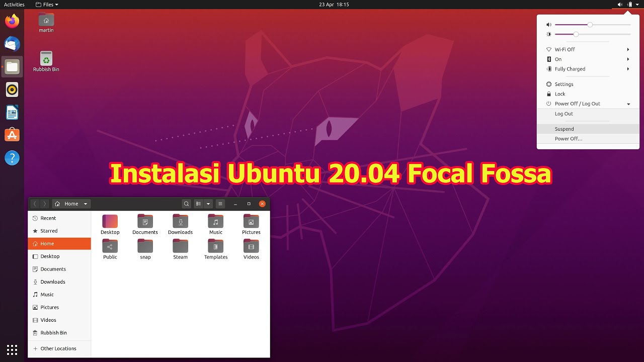 instalasi ubuntu desktop 20 04