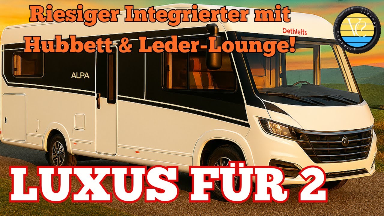 Luxus für 2 oder mehr: Dethleffs ALPA I 6820 2 – Riesiger Integrierter mit Hubbett & Leder Lounge!