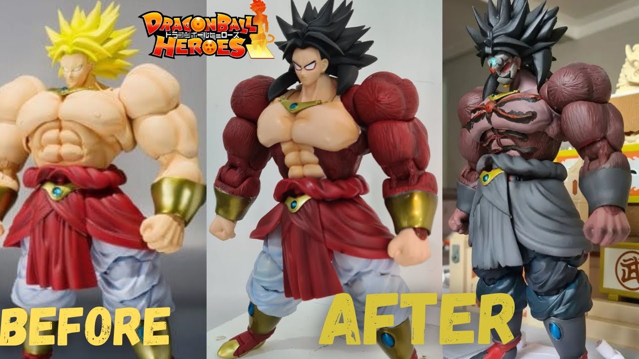 Dark Broly SSJ4 sh figuarts Custom dragon ball heroes - How you can make one