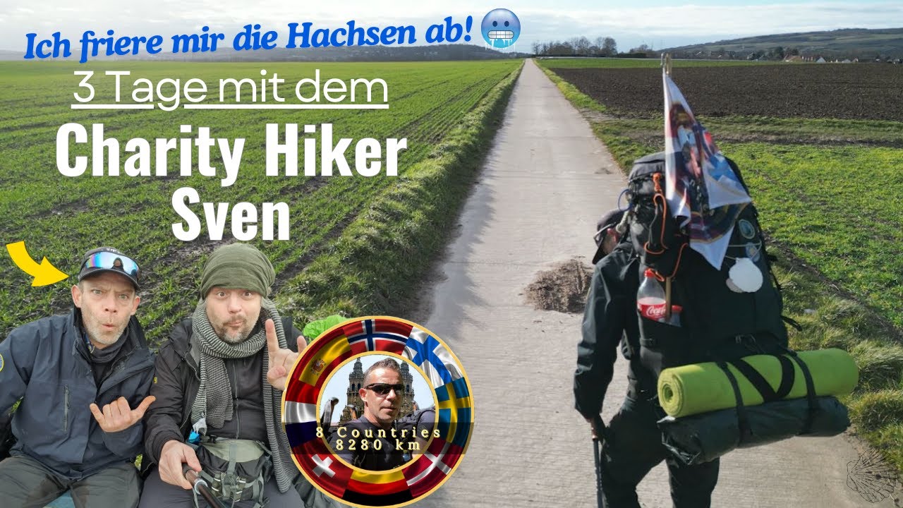 Pilgern mit Charity Hiker Sven Hardt & Ich friere mir die Hachsen ab! :-) Darmstadt Worms Grünstadt