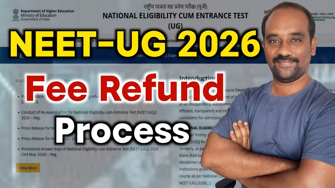 NEET 2026 Fee Refund Process | Claim Your NEET 2026 Fee Refund Now! | NEET Telugu
