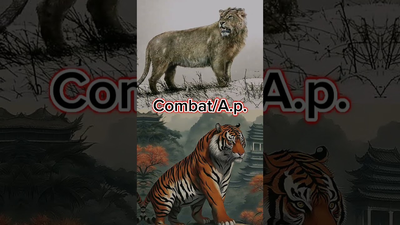 American Lion vs Ngandong Tiger #shorts #1v1 #subscribe #trending