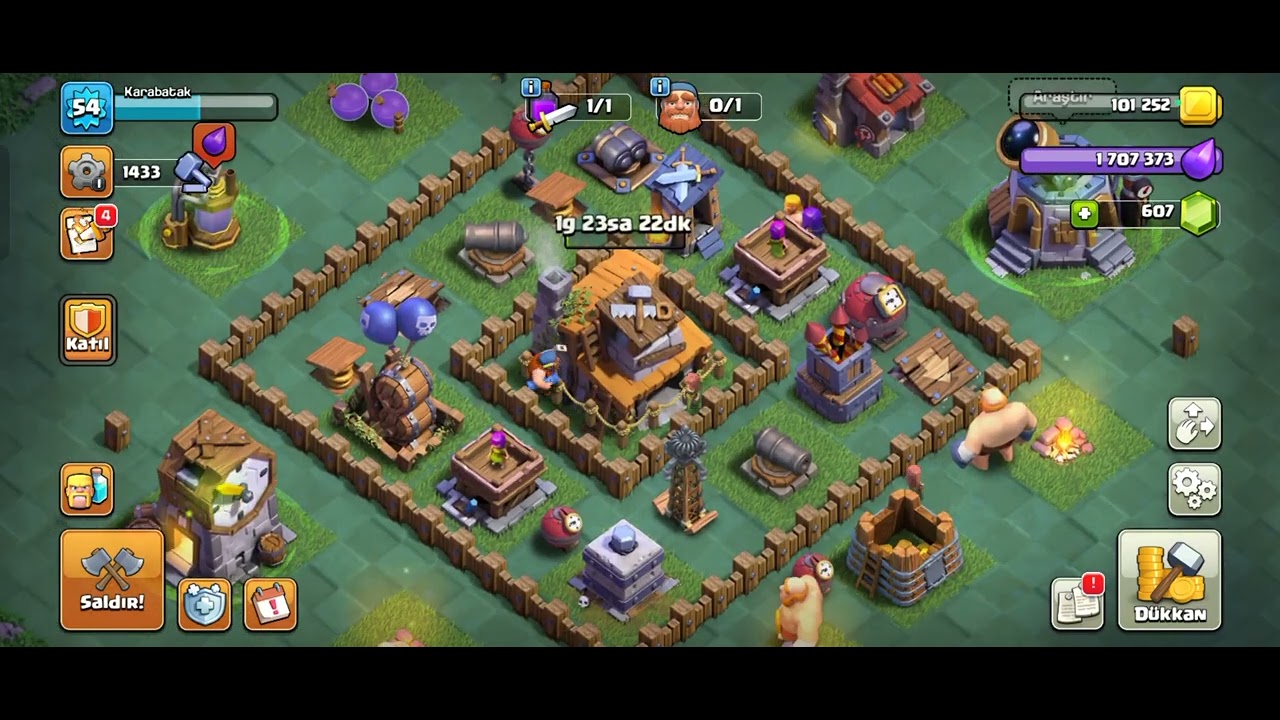 Clash of clans oynadık #11 (yeni belediye binası ve inşaatçı binasını yükselttik) #clashofclans 