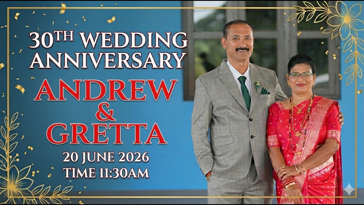 30th Wedding Anniversary of ANDREW & GRETTA | Watch LIVE