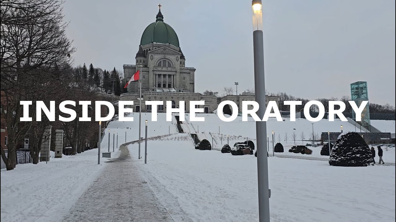 St. Joseph’s Oratory in Winter ❄️ | Snowy Walk, Grand Stairs & Ground Floor Chapel (Part 1)