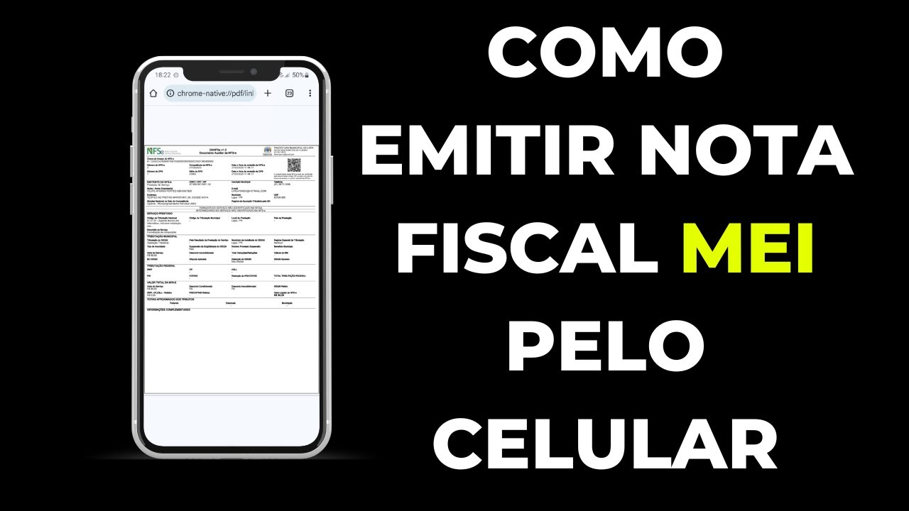 COMO EMITIR NOTA FISCAL DE SERVI&Ccedil;O MEI PELO CELULAR