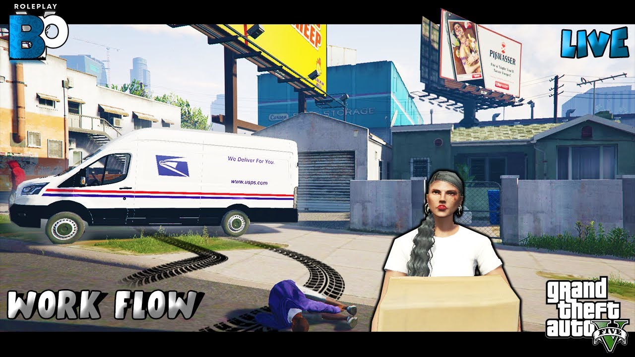 GTA5 RP HOOD MOM|| WORKING AT USPS| BLUE PRINT ROLEPLAY