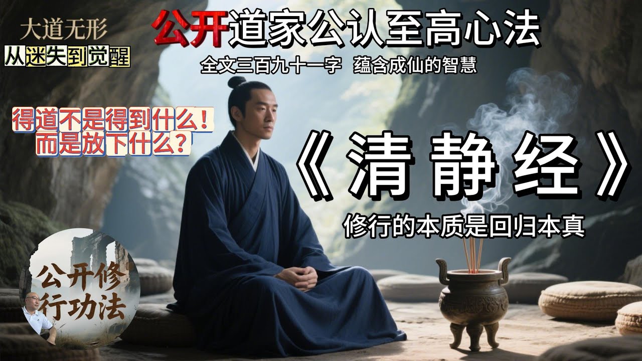 《清静经》公开道家公认至高心法  修行的本质是回归本真  publicly recognized highest mental methods of Taoism