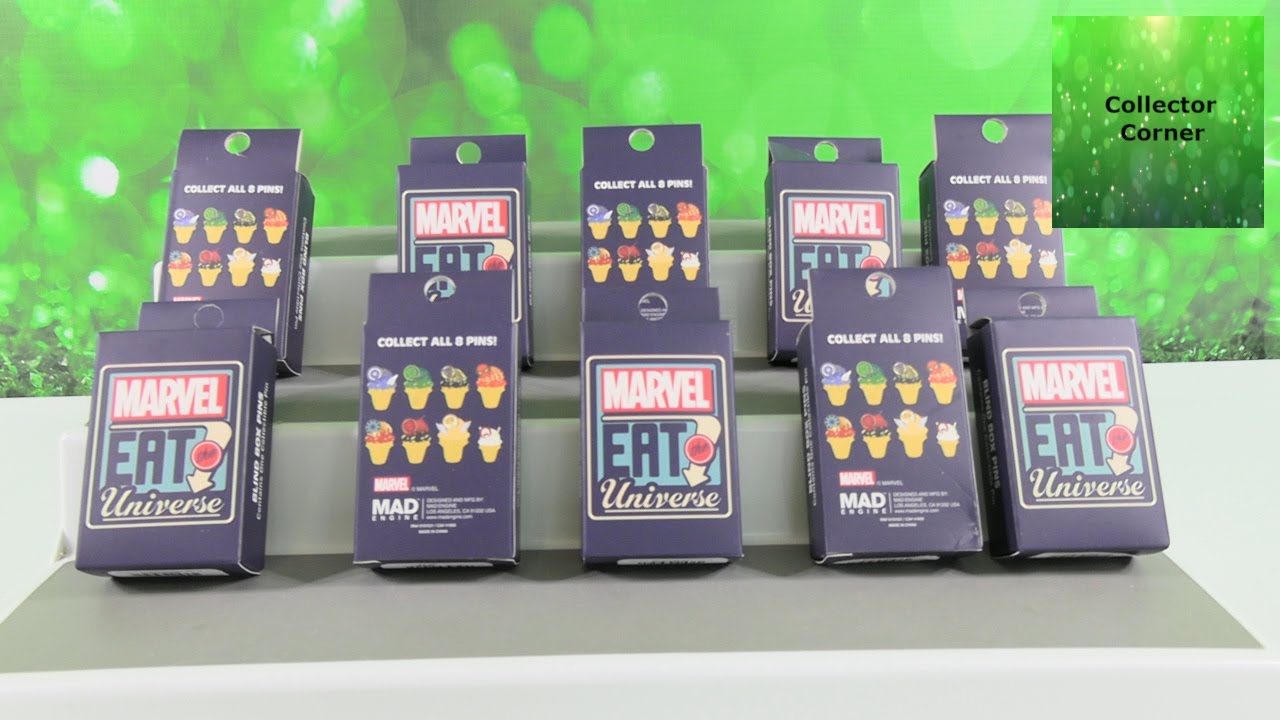 Marvel Eat The Universe Collectible Mystery Pins Unboxing Ice Cream Fun | CollectorCorner