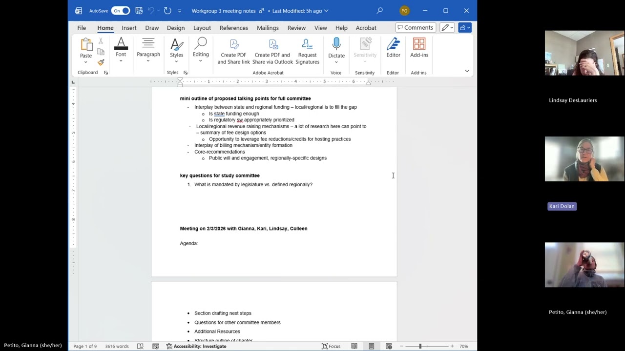 February 26, 2026 Regional Stormwater Utility Study Committee Work Group 3 Meeting
