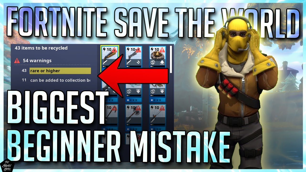 FORTNITE STW: THE BIGGEST MISTAKE BEGINNER PLAYERS MAKE! FORTNITE SAVE THE WORLD BEGINNERS GUIDE!