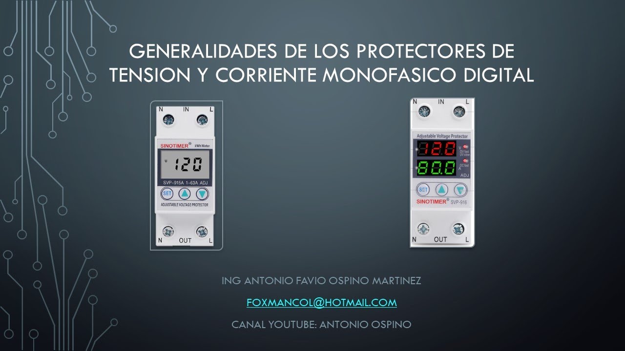 PROTECTORES DE TENSION Y CORRIENTE AC MONOFASICO DIGITAL DE MONTAJE EN RIEL SINOTIMER