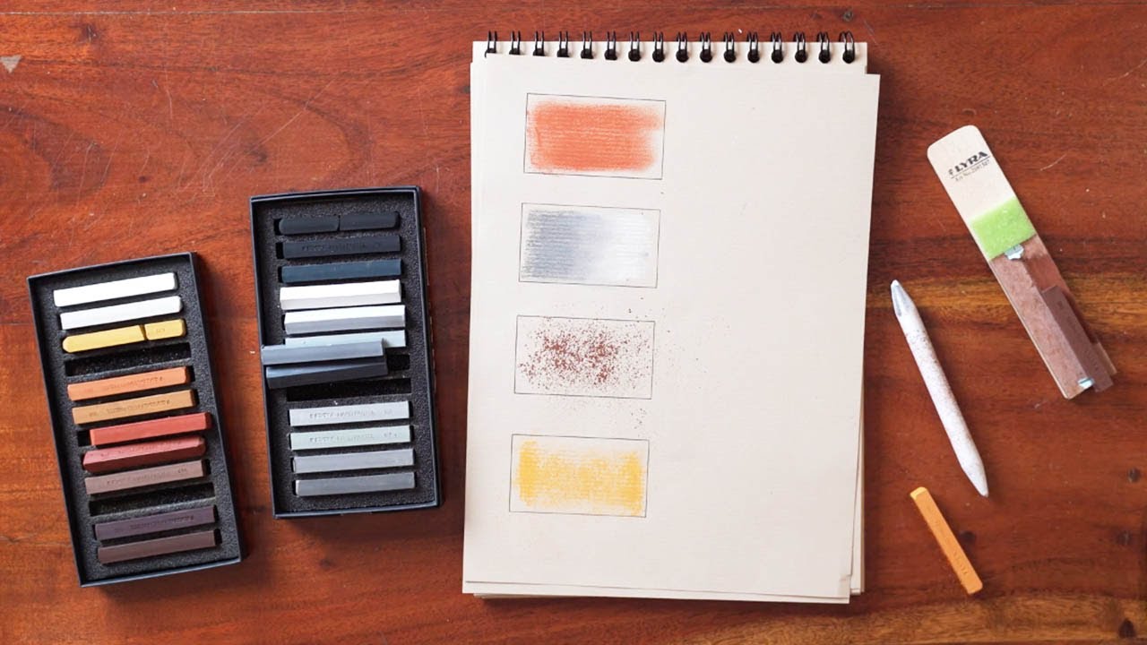 4 formas de aplicar Pastel Suave Lyra sobre Canson XL Kraft