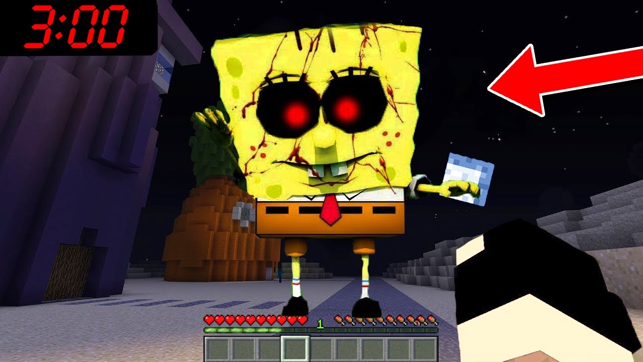 CO UDĚLAL SPOИGEBOB VE 3 RÁNO! KŘUPAVÝ KRAB MINECRAFT!