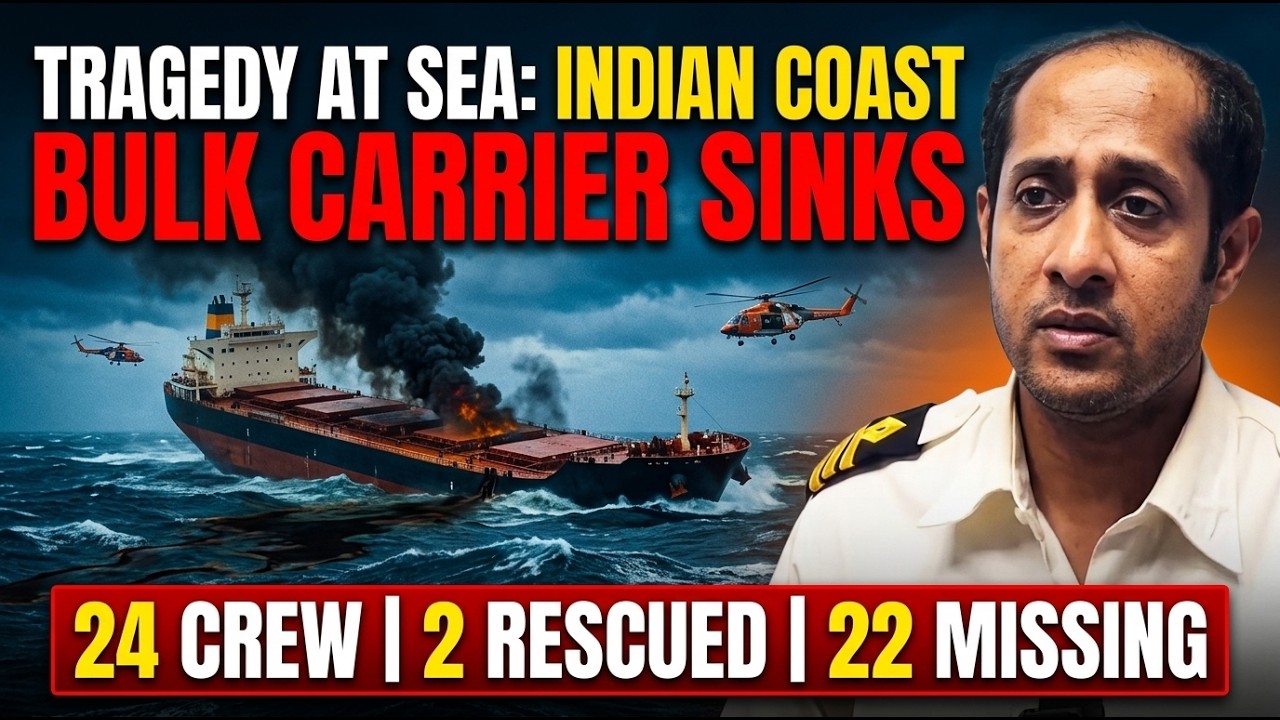 MV Ocean Winner Sinks Off Indian Coast | Bulk Carrier Sinking | 22 Crew Missing