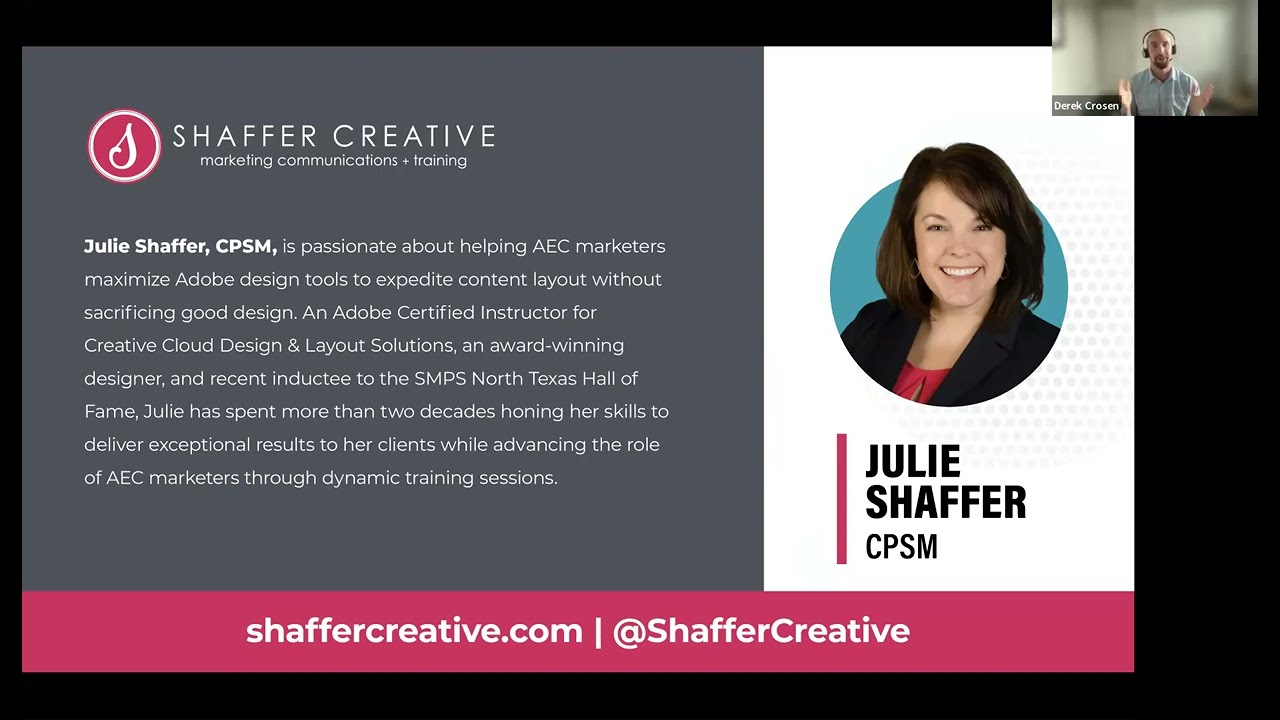 The Top 5 InDesign Techniques Your Proposals Need Now with Julie Shaffer