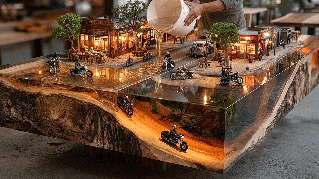 How a Master Carpenter Breathes Life into Dead Wood — Crafting an Ultra-Luxurious Epoxy Resin Table!
