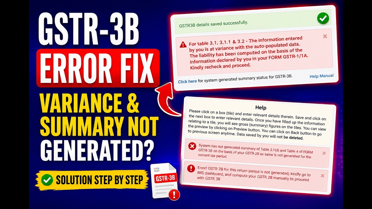 System has not generated summary of Table 3.1(d) and Table 4 of FORM GSTR-3B on the basis of your 2B