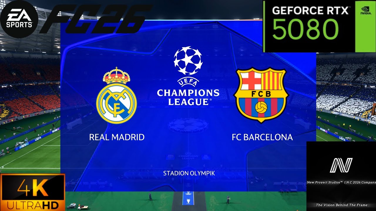 FC 26 Real Madrid vs FC Barcelona Gameplay 4K (GeForce RTX 5080) Partido Completo #elclasico 