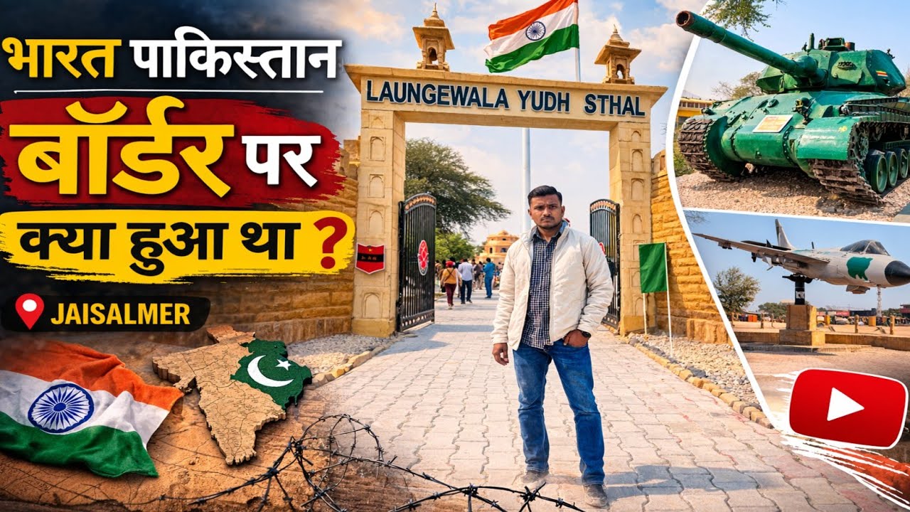 India Pak Longewala Border | भारत 🇮🇳 पाकिस्तान🇵🇰 लोंगेवाला बॉर्डर | War Memorial Jaisalmer 