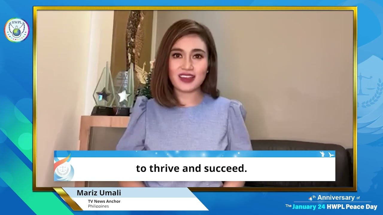 Congratulatory Message from Mariz Umali | January 24 HWPL Peace Day