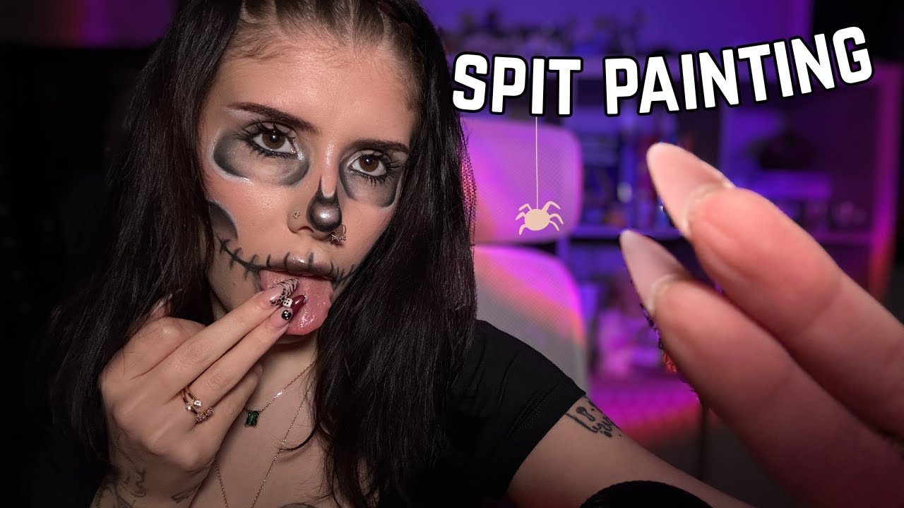 ASMR | spit painting you until you love Halloween (roleplay) 🎃💀
