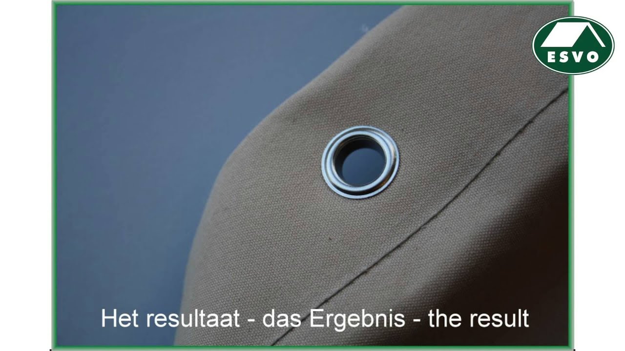 Hoe zelf zeilringen in tentdoek of zeildoek in te slaan?