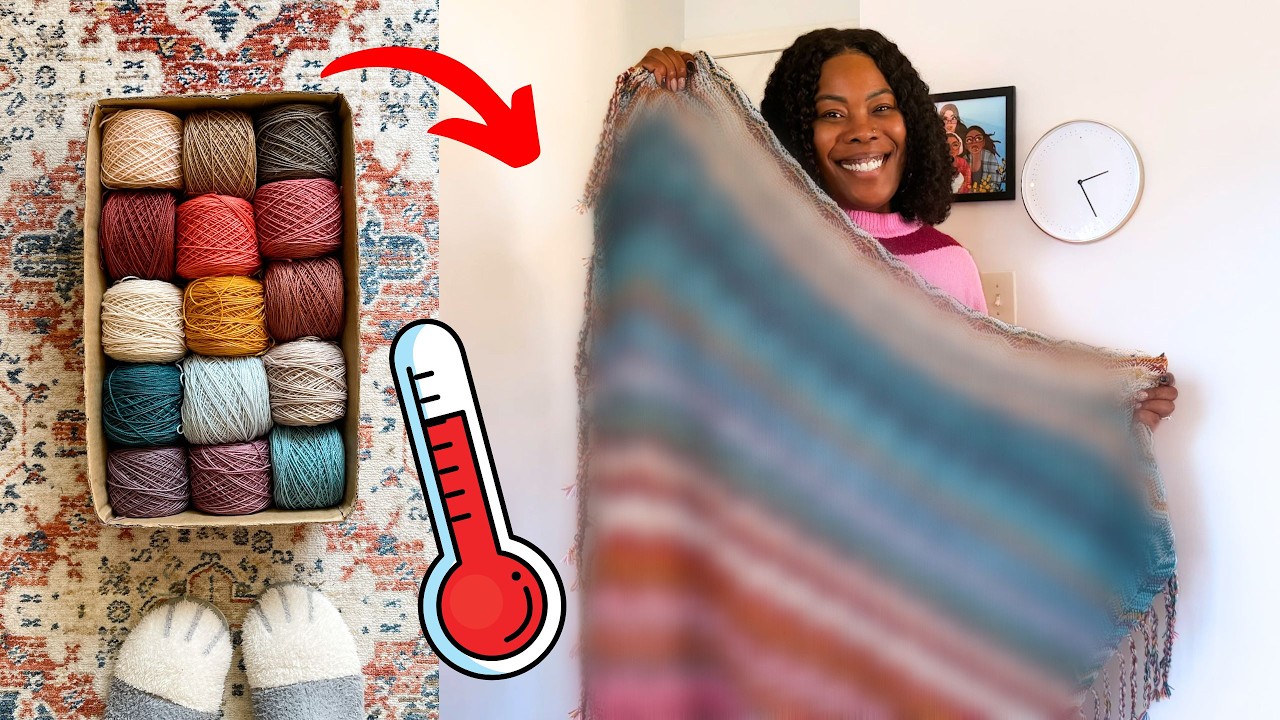 I *finally* finished my year-long crochet project! [TEMPERATURE BLANKET VLOG]