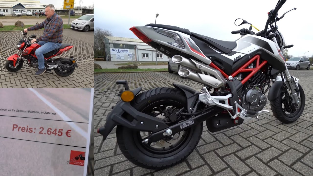 NUR 2.645€! KLEINSTES WOHNMOBIL 125er MOTORRAD DER WELT: Benelli TNT 125 Mini. Mit D-TÜV! B-FS!(196)
