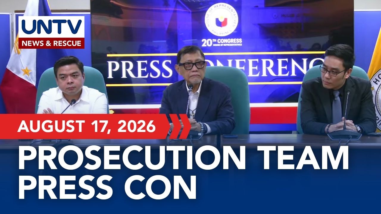 Prosecution gives Day 16 of VP Sara Duterte impeachment trial update | August 17, 2026