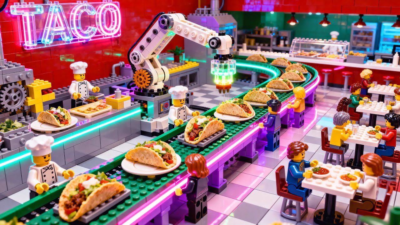 Perfect TACO Recipe by a LEGO Machine • LEGO Stop Motion Cooking In Real Life • Stop Motion Film