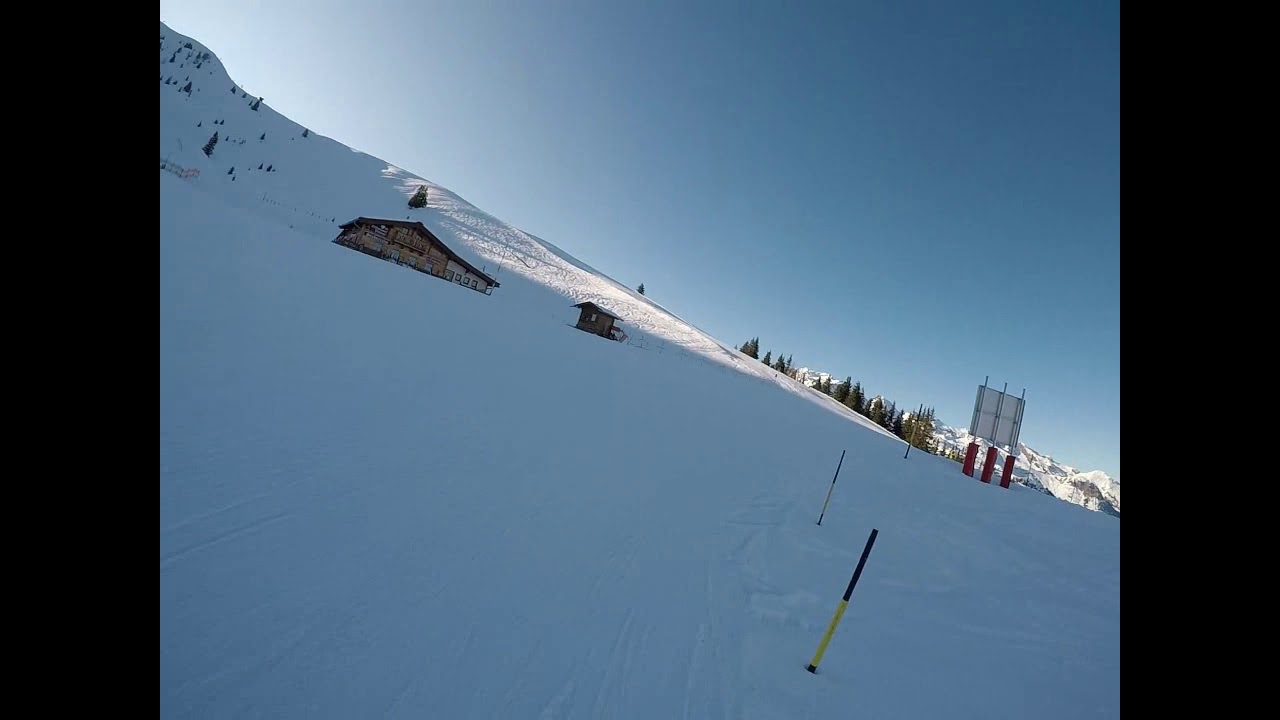 Bad Gastein - zjazd niebieską B15 i czerwoną B11