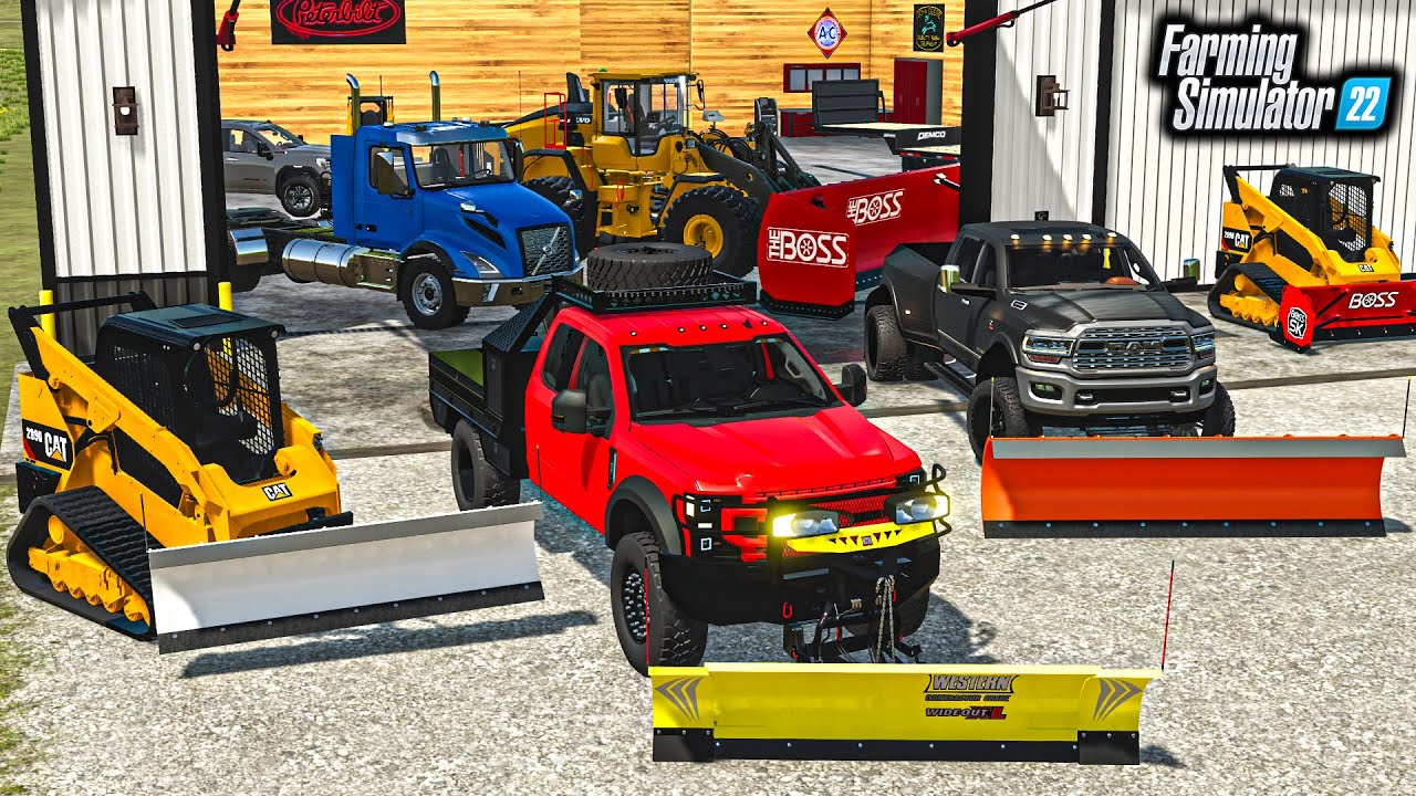 I BOUGHT $500,000 OF SNOW-PLOWING EQUIPMENT! (TRUCKS, SKID STEERS, PLOWS) | FS22