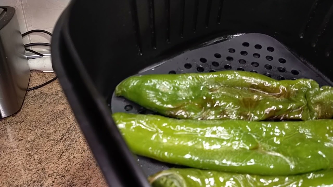 pimientos verdes en freidora de aire#airflayer#greenpeppers#vegetablesairflayer#verduras#cocinalento