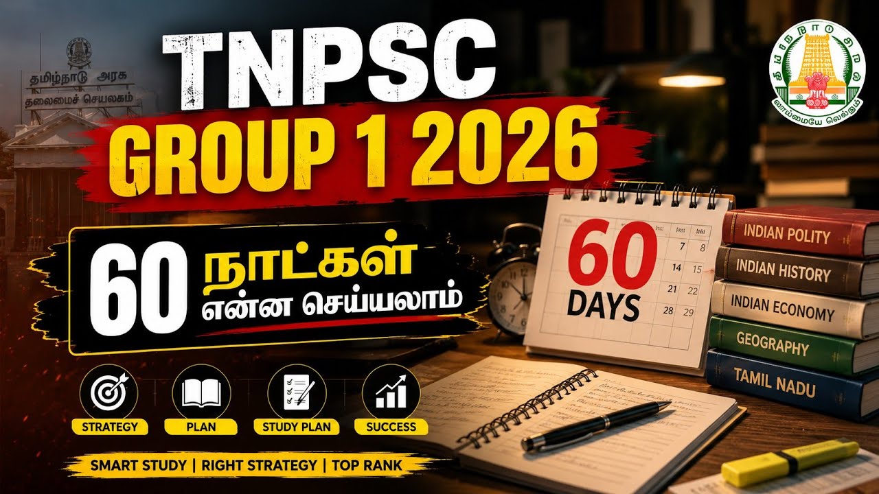 TNPSC GROUP 1 2026 |  60 Days Study plan | விடாமுயற்சி மட்டுமே இலக்கு