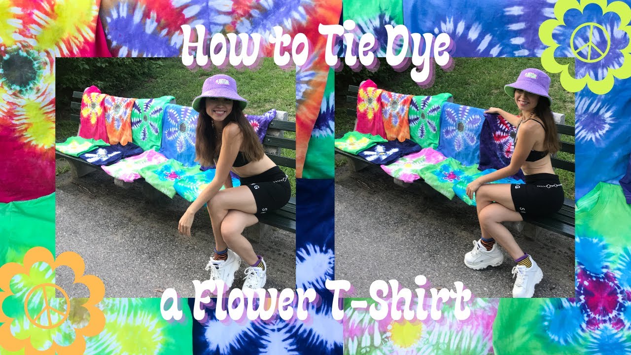 Flower Tie Dye Tutorial in 5 minutes! 🌸🎨😆