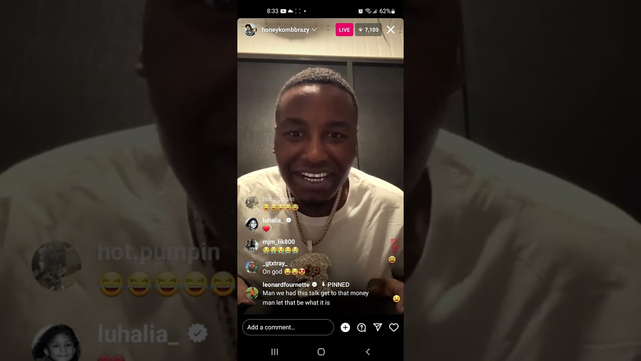 HoneyKomb Brazy ig live pt 2 gets paranoid had to end the live🙏🏿 11/21