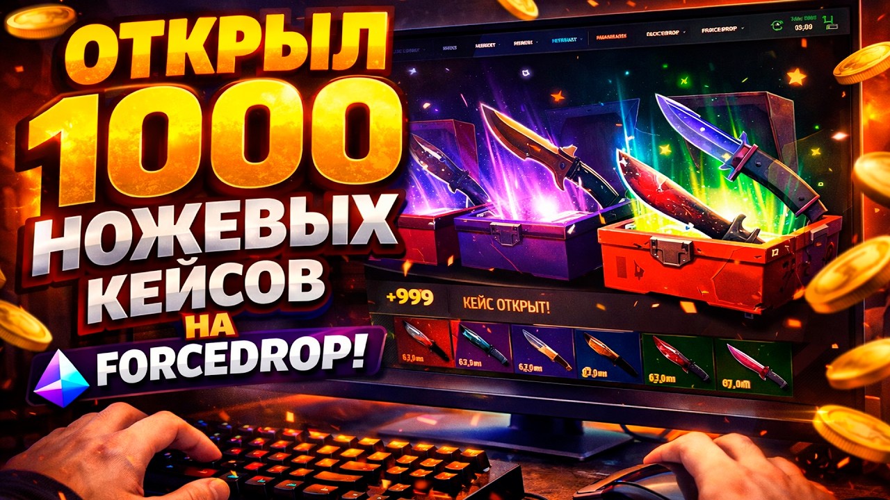 ОТКРЫЛ 1000 НОЖЕВЫХ КЕЙСОВ НА FORCEDROP! (CS2/КС2)