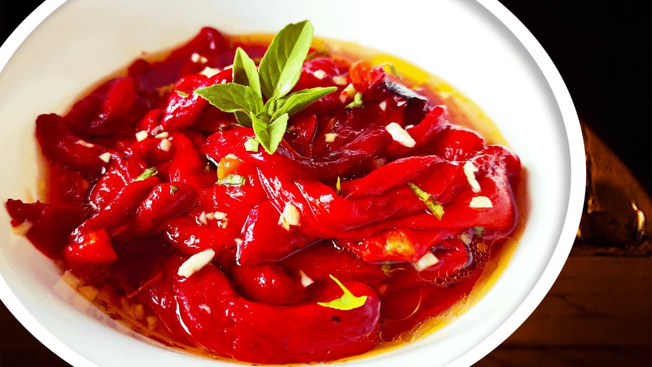 EASY Greek Roasted Pepper Salad Recipe