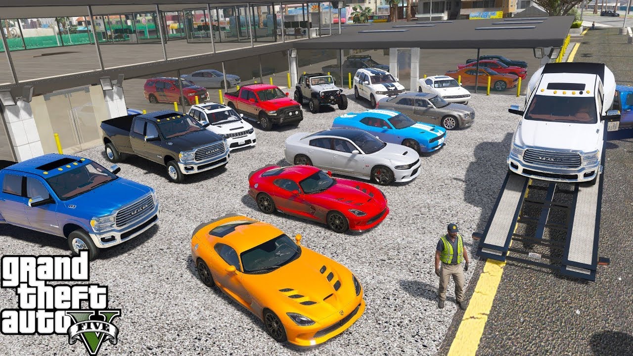 GTA 5 Real Life Mod #135: Доставка Dodge Ram 3500 2019 года в мой автосалон Dodge, Jeep и Chrysler