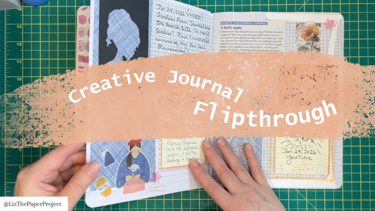 Creative Journal Flip Through - January 2026 - A Look At My January Entries - Composition Notebook