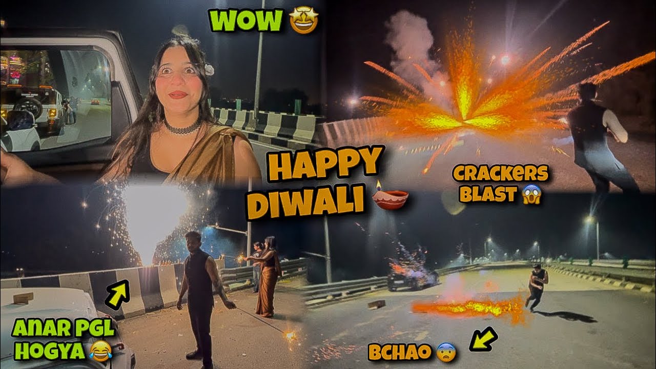 HAPPY DIWALI 🪔 FIRE CRACKERS BLAST 🥹 || DIWALI CELEBRATION WITH @zeenatvlogs6571 || 🥰