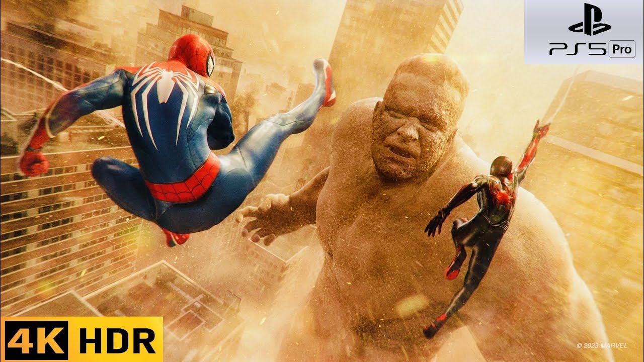 Marvel's Spider-Man 2 Sand Man v Peter