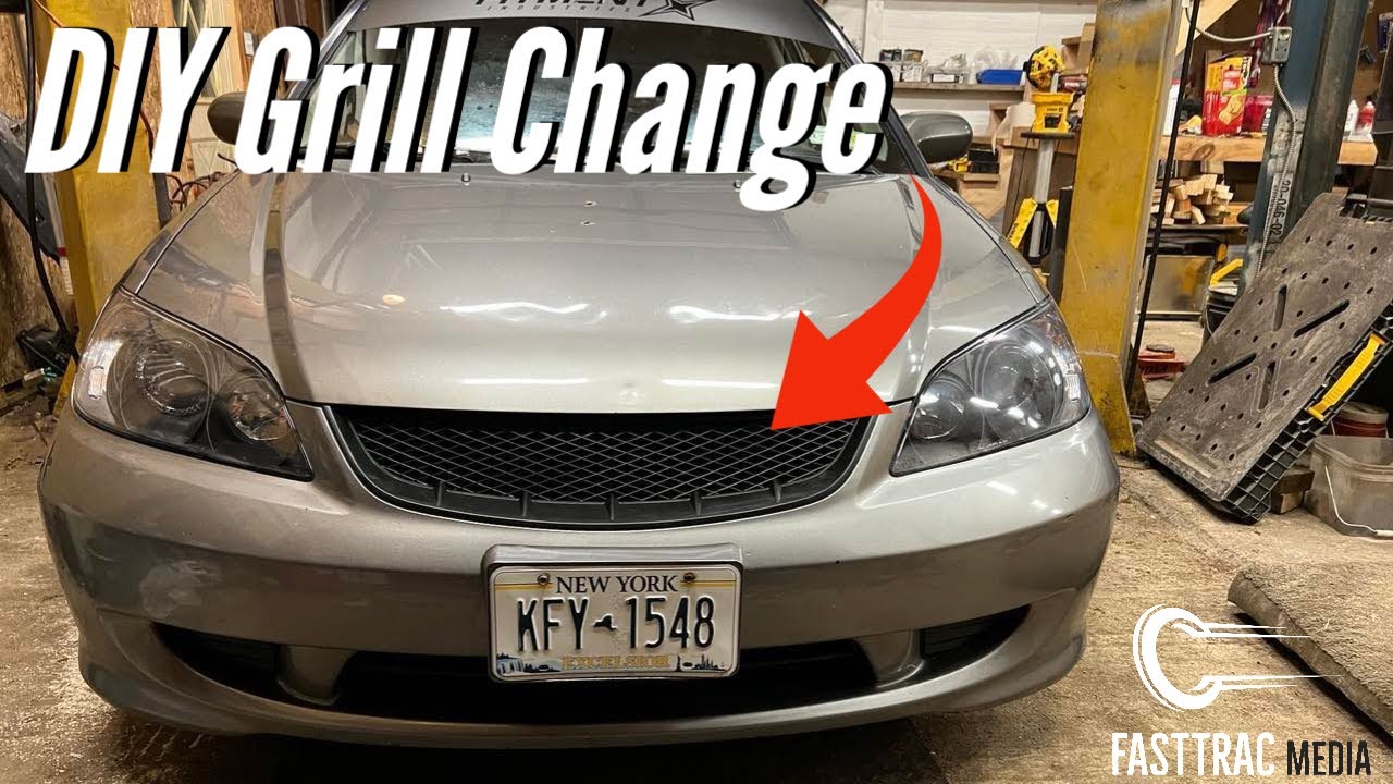Blackout grill for a Honda Civic