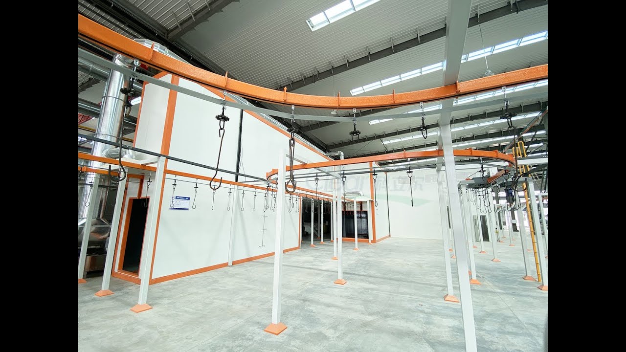 automatic powder coating line systems | Yantai Clear#powdercoatingline #manufacturing