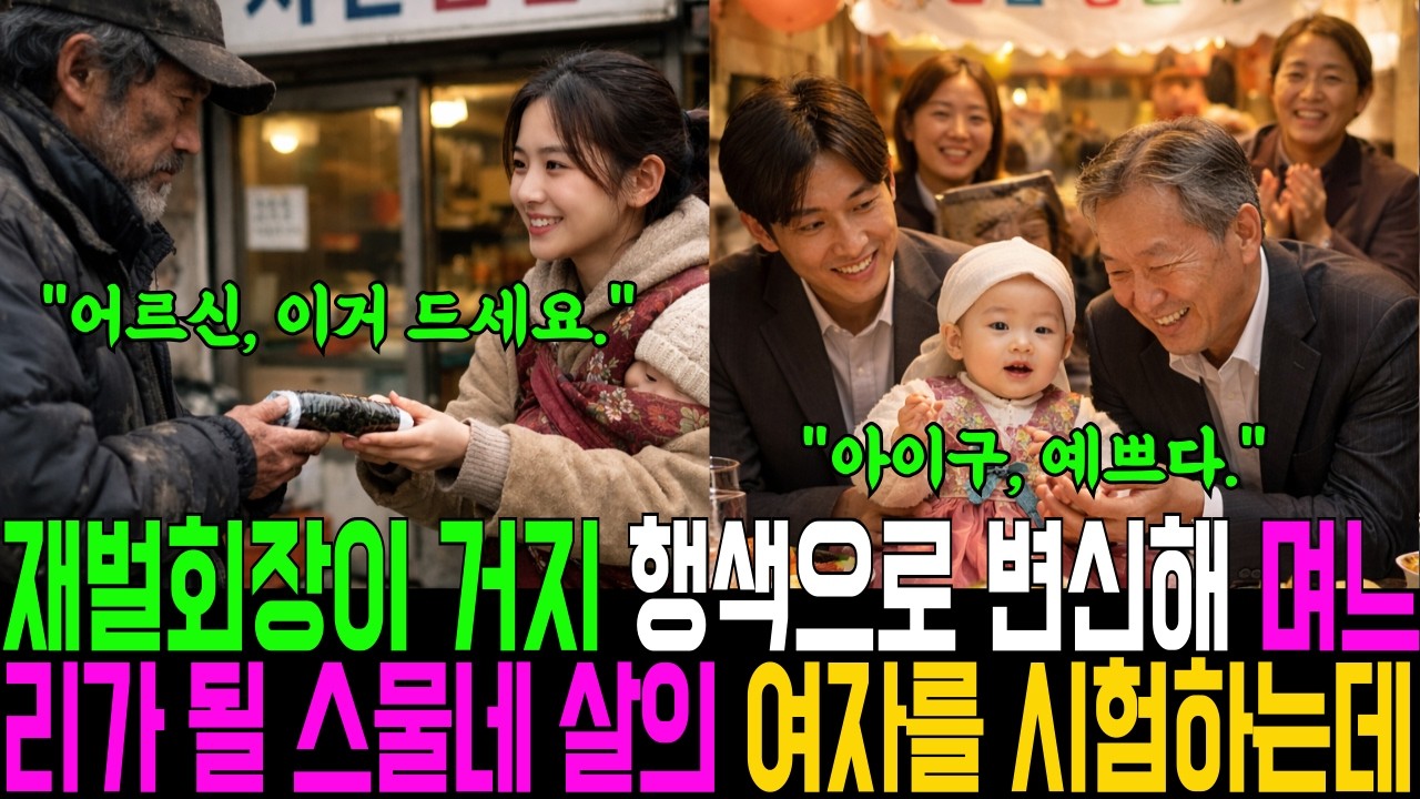 예순여덟 살의 재벌회장이 거지 행색으로 변신해 일주일 동안 며느리가 될 스물네 살의 여자를 시험했습니다ㅣ오디오북ㅣ감동드라마ㅣ눈물사연