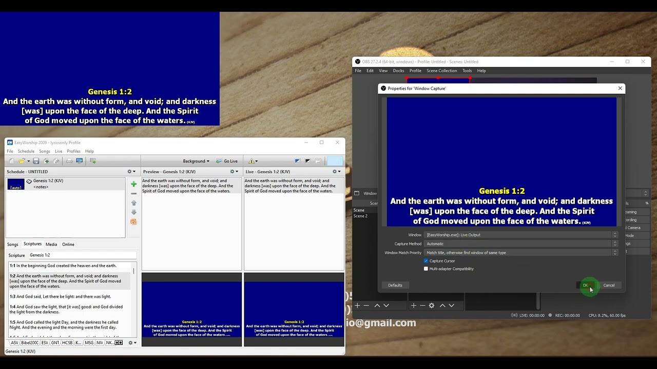 КАК ДОБАВИТЬ НИЖНИЕ ТЕРЦИИ ПИСАНИЯ И ТЕКСТЫ ПЕСЕН В EASYWORSHIP И OBS ЧАСТЬ 1