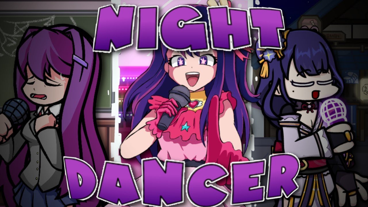 NIGHT DANCER But AI HOSHINO, YURI And RAIDEN SHOGUN Sing It | FNF COVER
