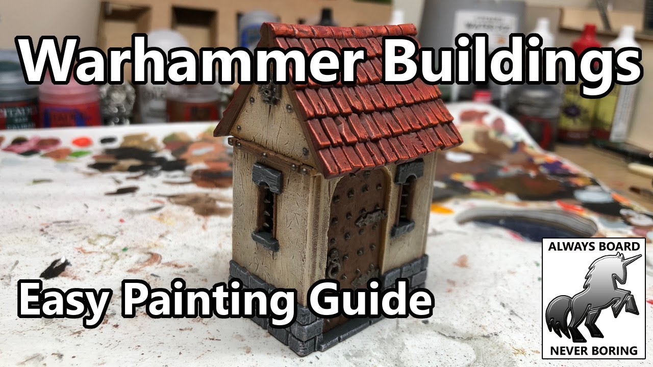 How to Paint a Fortified Manor, House or Fantasy Building | Warhammer Terrain | Easy Painting Guide